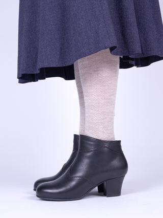 1940s Winter Ankle Boots – Black – Marion