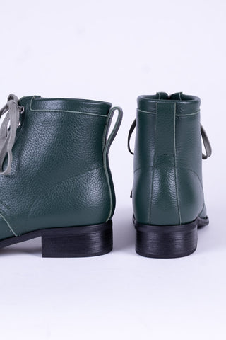 1930s / 1940s Winter Snow Boots with Lambswool Lining – Green – Rita