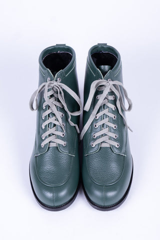 1930s / 1940s Winter Snow Boots with Lambswool Lining – Green – Rita
