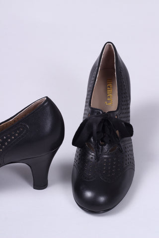 1930s everyday oxford high heel shoes, black, Marie