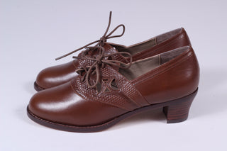 Everyday walking Oxford shoes 30s / 40s - Nougat Brown - Emily